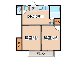 アパ－ト芦谷シオンの物件間取画像